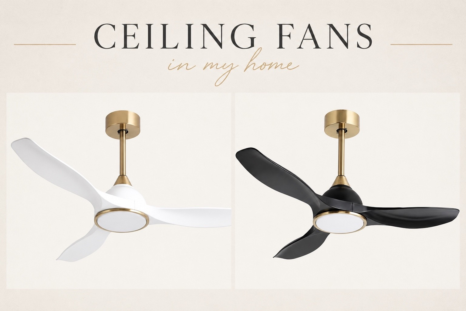 I have replaced all of the ceiling fans in my home with these. They have different lighting options and fan speeds all controlled by your remote. ￼

#LTKHome