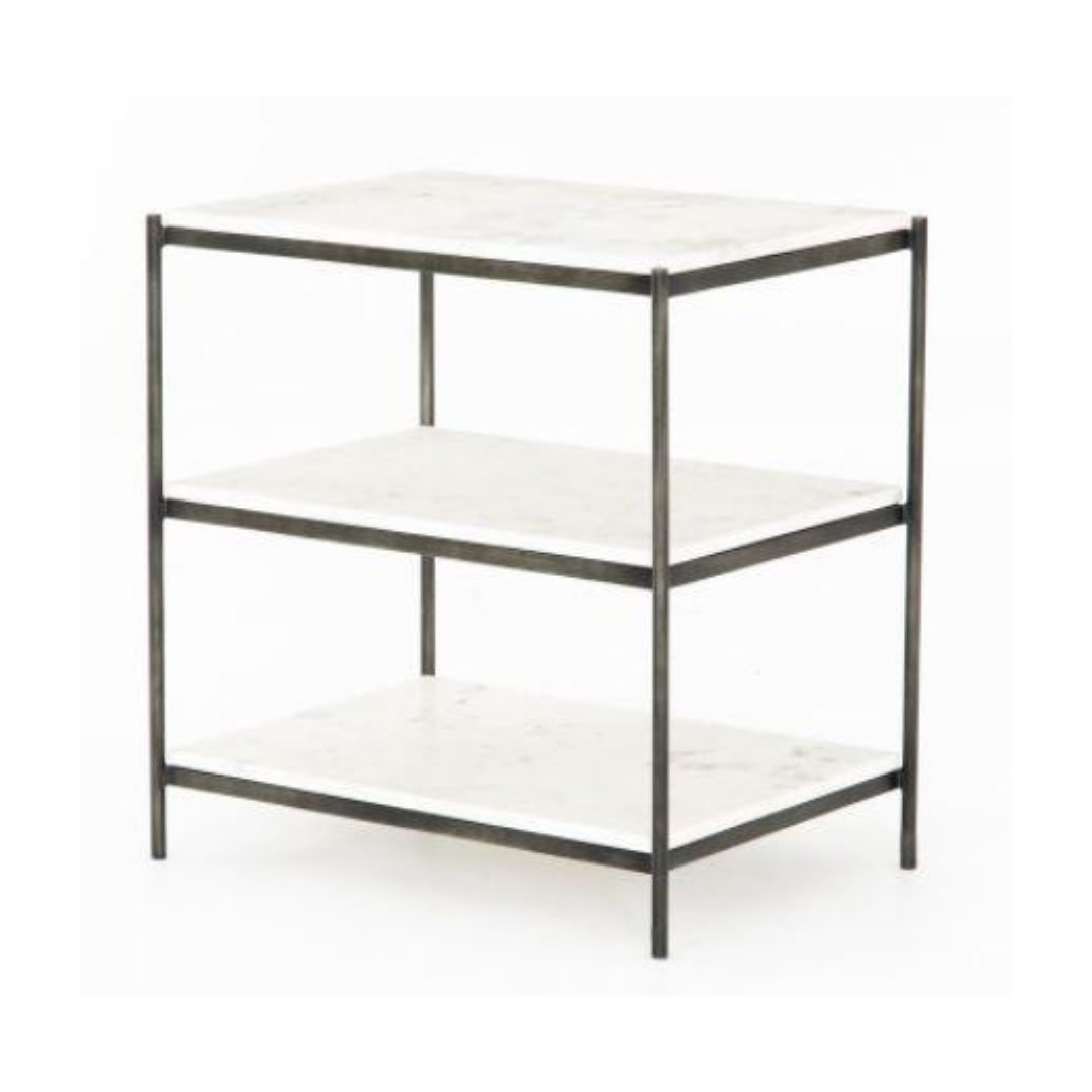 Fran Nightstand Hammered Grey | Megan Molten