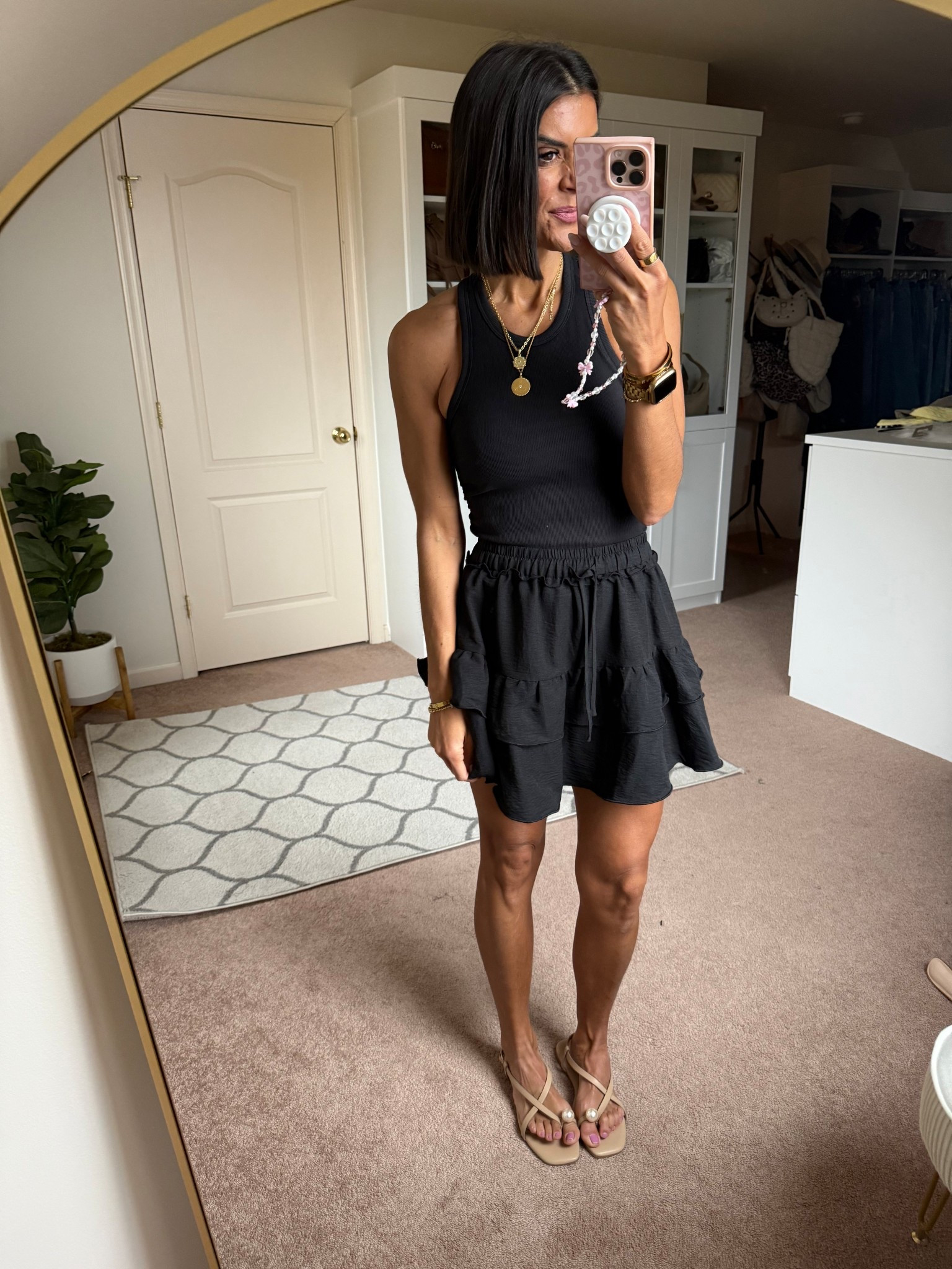 Walmart outfit  Size xs in tank
Size small in skort
Sandals tts 

#LTKSeasonal #LTKNYFW #LTKootd