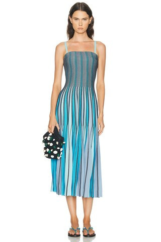 SIMKHAI Soleil Midi Dress in Blue | FWRD 