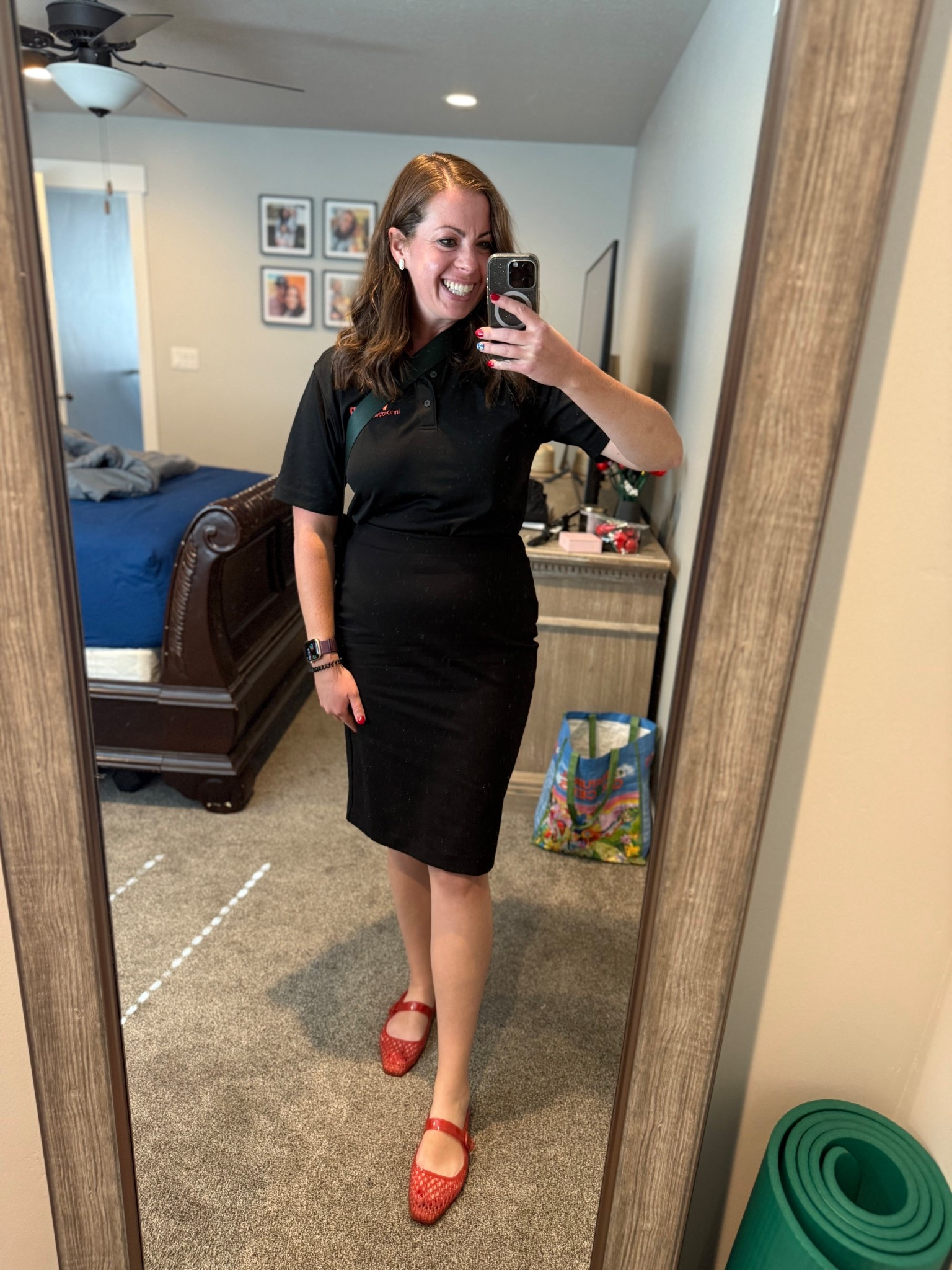 We love a monochromatic outfit with a pop of color! 

Top: Work shirt 
Skirt: Quince, in a M
Shoes: TTS

#LTKMidsize #LTKFindsUnder50 #LTKWorkwear