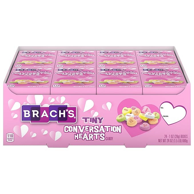 Brach's Valentine's Day Tiny Conversation Hearts, Friendship Exchange, 1 oz Boxes, 24 Ct | Amazon (US)