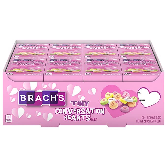 Brach's Valentine's Day Tiny Conversation Hearts, Friendship Exchange, 1 oz Boxes, 24 Ct | Amazon (US)