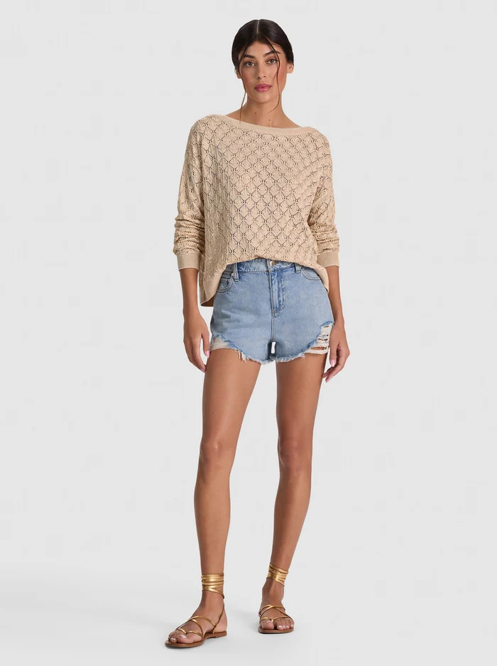 LEXI BOAT NECK PULLOVER | Alice + Olivia