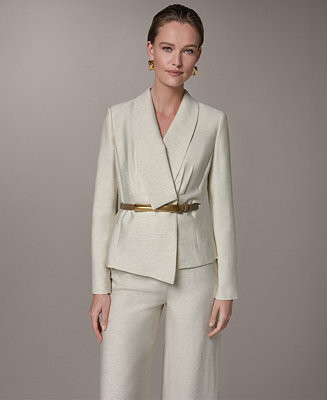 Donna Karan New York Women's Belted Cropped Jacket - Macy's | Macy's