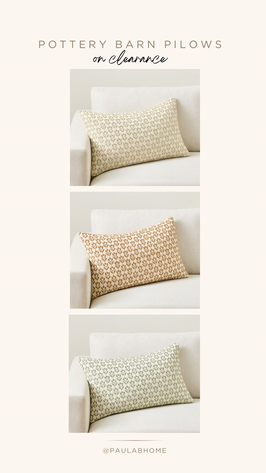 Loving these lumbar pillows from Pottery Barn. All these colors are on clearance, extra 20% off  this weekend, plus free shipping. Which color is your favorite?

#LTKHome #LTKSaleAlert #LTKU