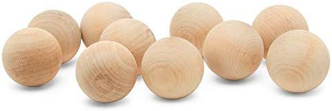 1-1/2 inch Wooden Round Balls, Bag of 50 Unfinished Wood Round Balls, Hardwood Birch Sphere Orbs ... | Amazon (US)