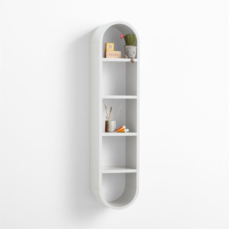 Mallory Kids Large White Wall Shelf + Reviews | Crate & Kids | Crate & Barrel
