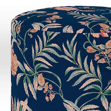 Tambor Round Ottoman | West Elm (US)