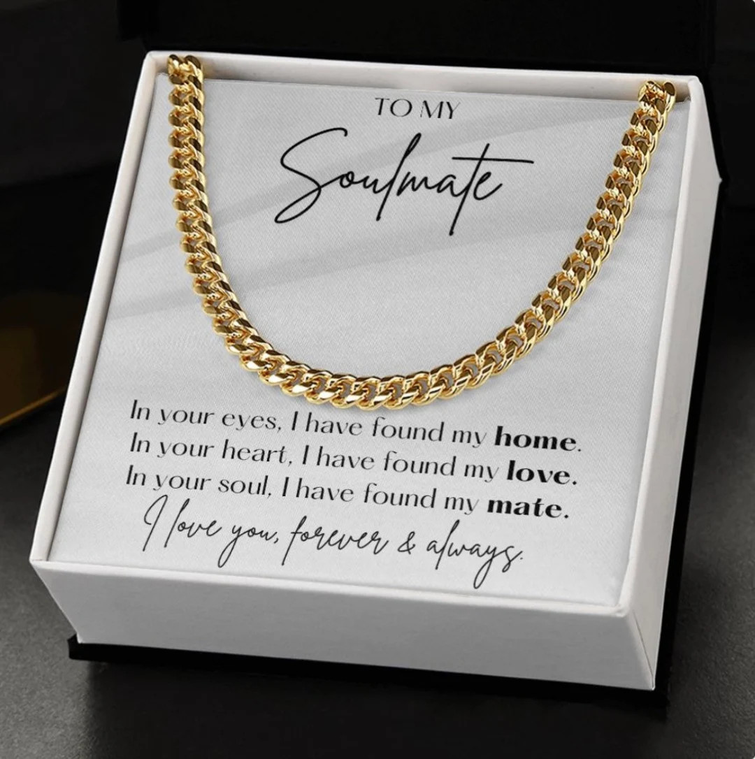 To My Soulmate • Soulmate Necklace • Valentines Gift • Gift For Him • Anniversary Gift ... | Etsy (US)