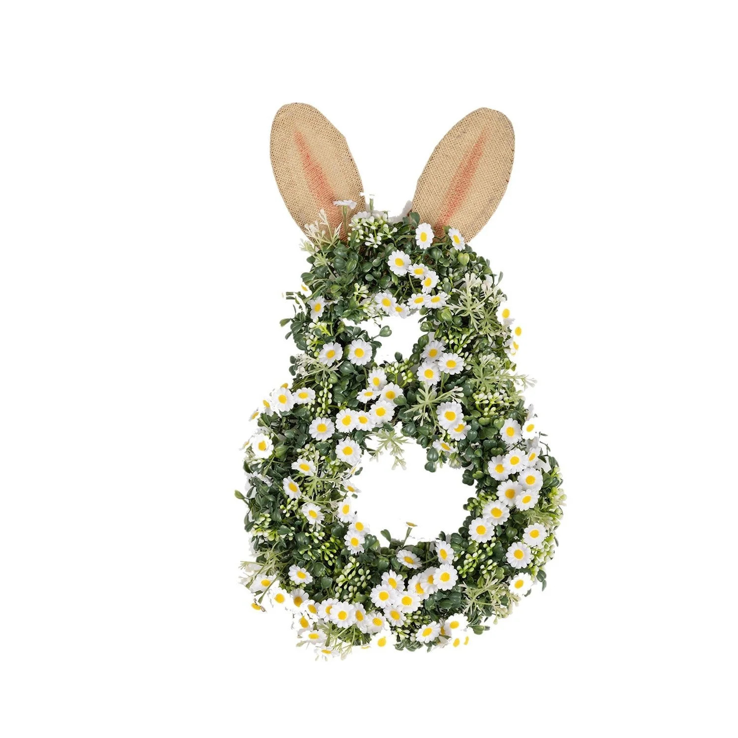 Easter Rabbit Wreath Decor for Front Door, Rustic Bunny Carrot Wreath Spring Artificial Lavender ... | Walmart (US)