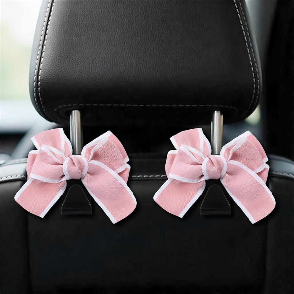 DIVINA VITAE 2 Pack Bow Car Hooks, Cute Bow Purse Hook for Car, Bowknot Cars Seat Back Hook, Bows... | Amazon (US)