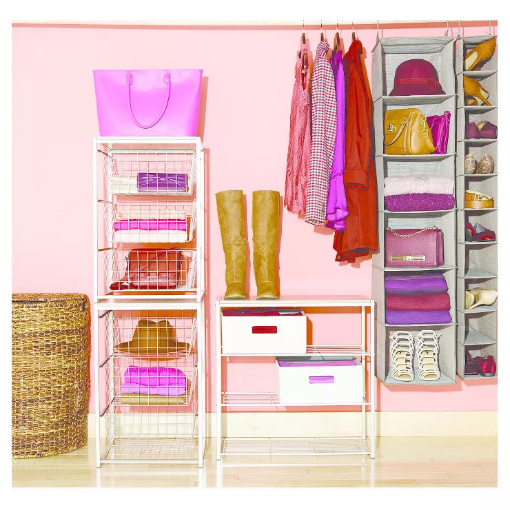 6 Shelf Hanging Closet Organizer Gray - Room Essentials™ | Target
