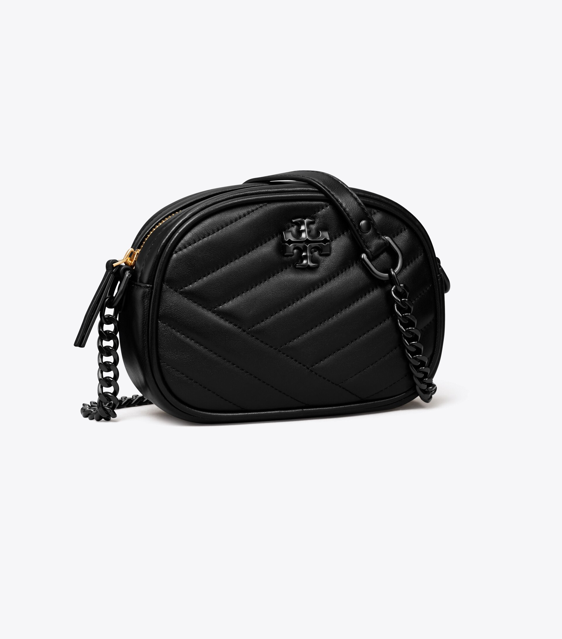 Kira Chevron Powder-Coated Small Camera Bag | Tory Burch (US)