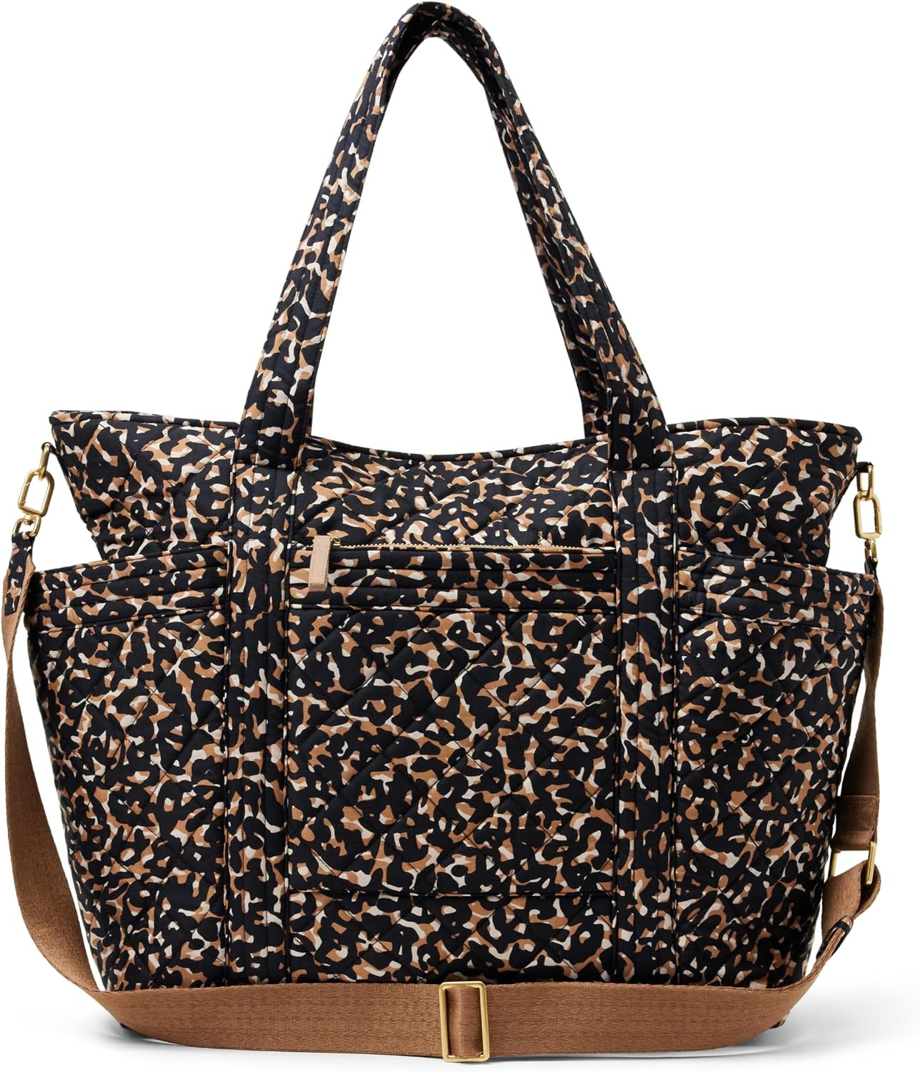 Amazon Essentials Women's Quilted Cotton Travel Tote Bag, Abstract Animal Print, One Size | Amazon (US)