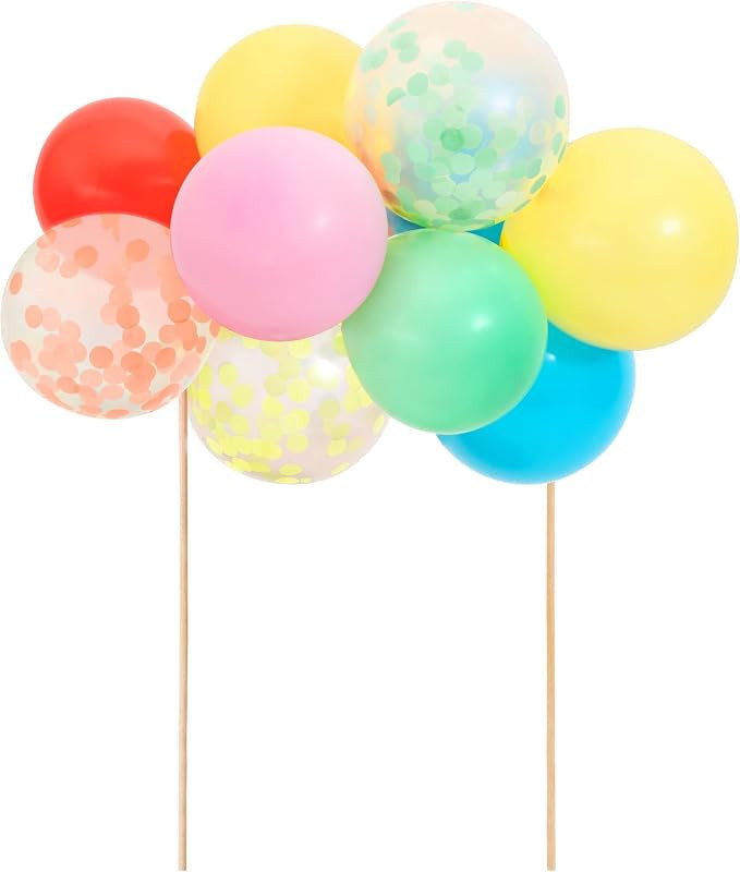 Meri Meri Rainbow Mini Balloon Cake Topper Kit (Pack of 1), 11 Beautiful Mini Balloons, Min 8" Wi... | Amazon (US)