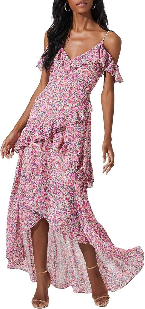 ASTR the label Pemberley Women's Floral Print Off The Shoulder Maxi Dress | Amazon (US)