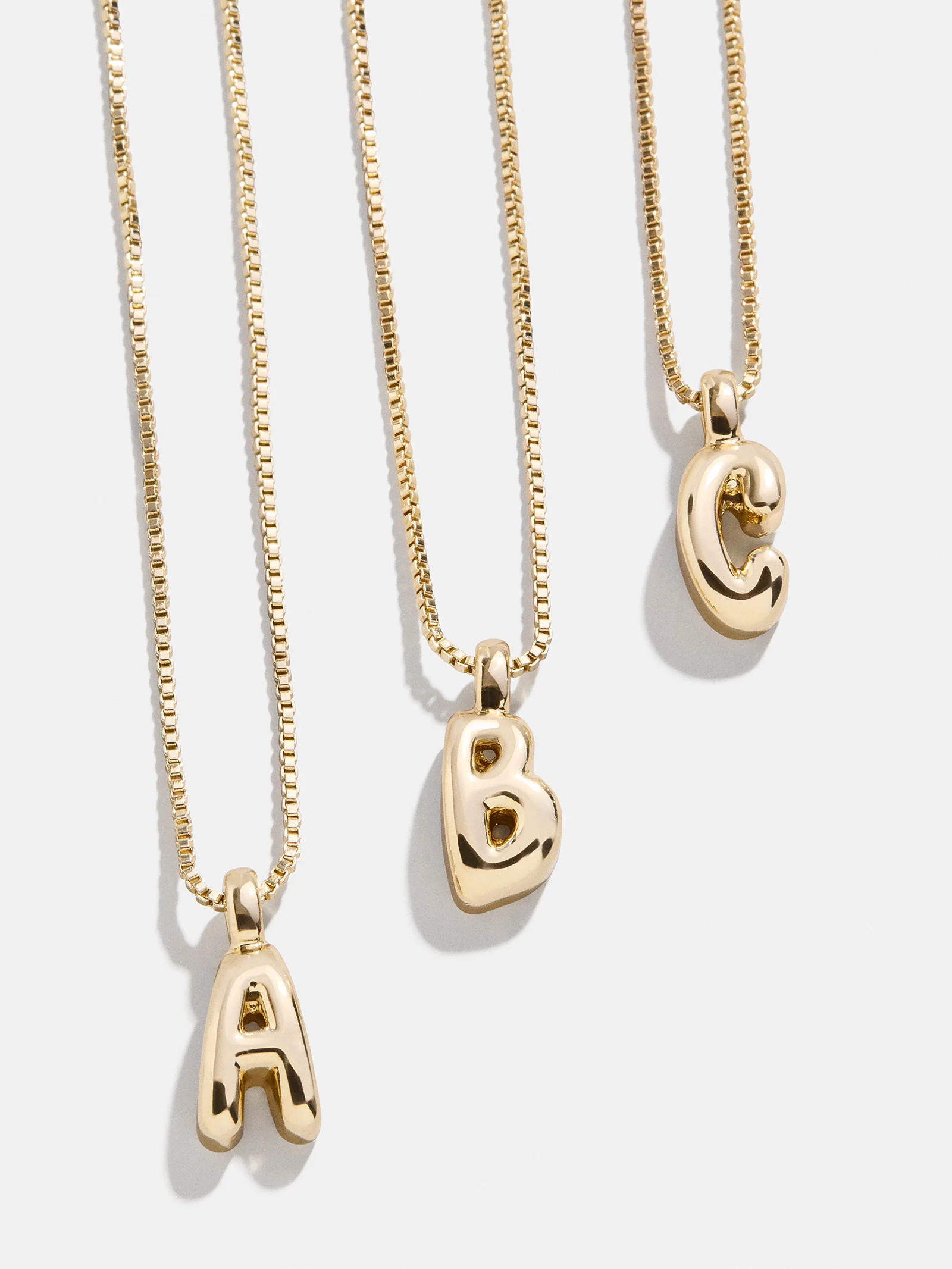 Gwen Mini Bubble Initial Necklace - Gold | BaubleBar