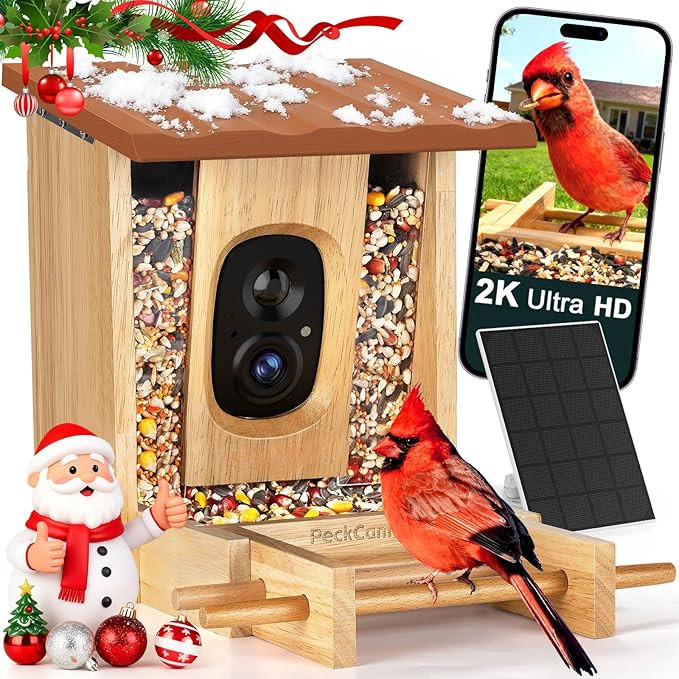 PeckCam® Bird Feeder with Camera - 4MP 2K Live AI Bird Species Identification Instant Arrival Al... | Amazon (US)