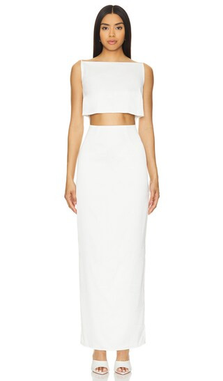 Oracle Boatneck Gown in Ivory | Revolve Clothing (Global)