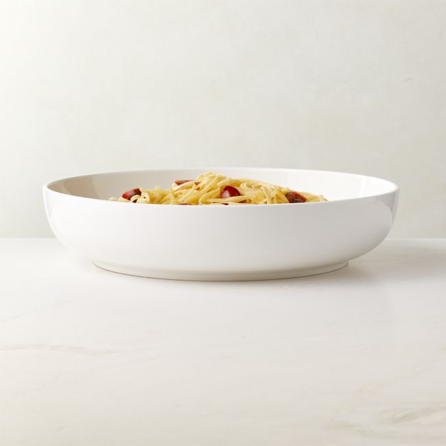 Contact White Ceramic Serving Bowl Large | CB2