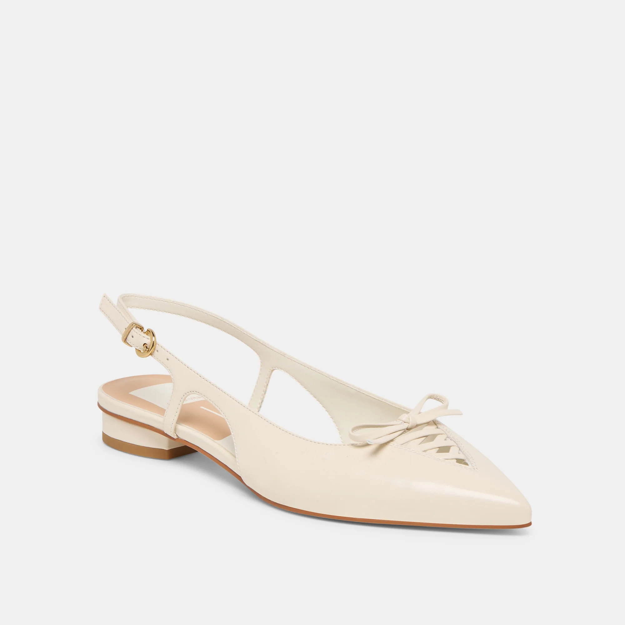 Owana Flats Off White Leather | DolceVita.com