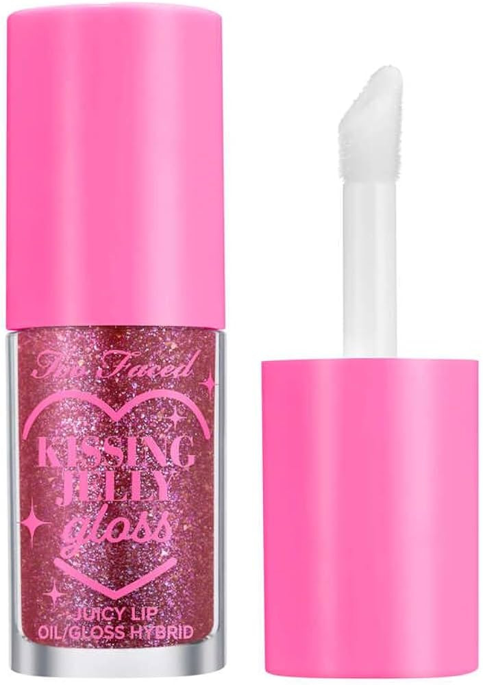 Too Faced Kissing Jelly Lip Oil Gloss | Sunflower & Jojoba Oils, 0.15 fl. oz. | Amazon (US)