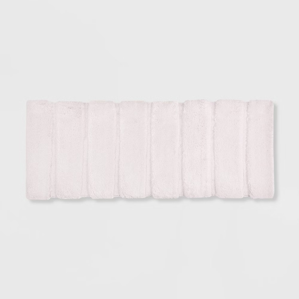 24""x60"" Tufted Pearl Channel Solid Bath Rug Blush | Target