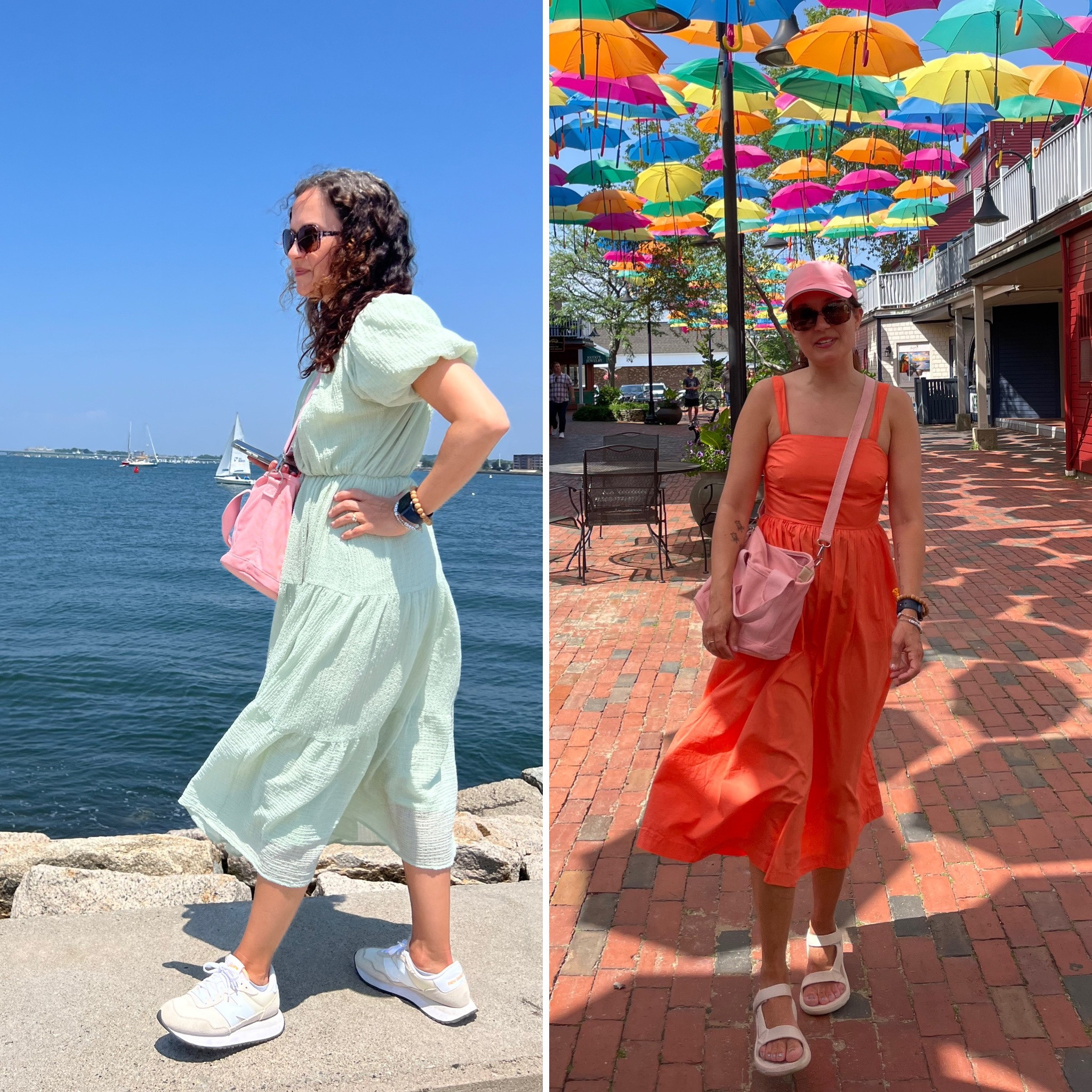 My two summer dresses I wore in Newport. Green one is older Waft dress from Nordstrom; orange one is Target from last summer. 

#LTKSeasonal #LTKFind