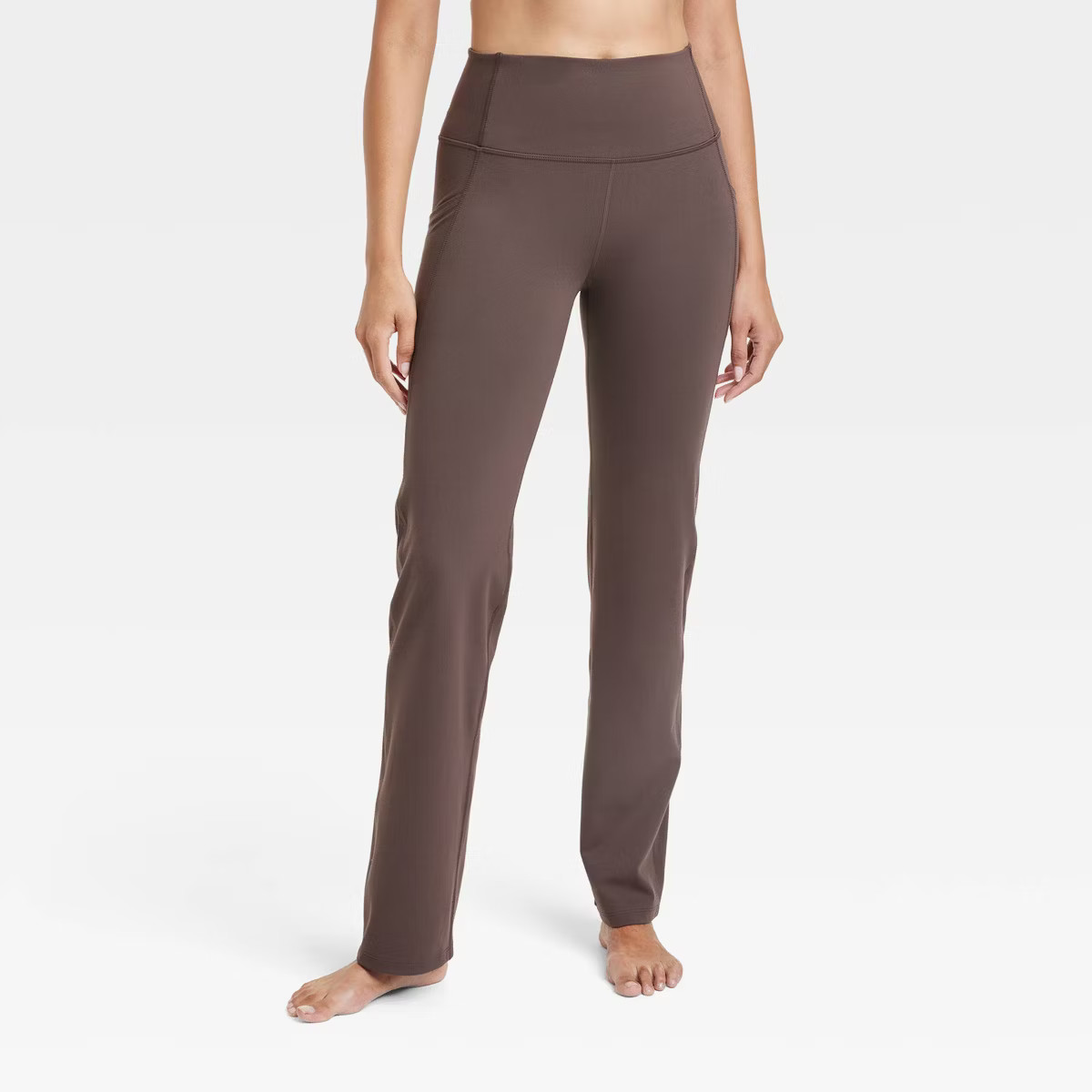 Women's Brushed Sculpt Pocket Straight Leg Pants 31.5" - All in Motion™ | Target