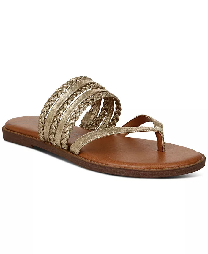 Women's Cary Braided Strappy Thong Flip Flop Slide Sandals | Macy's