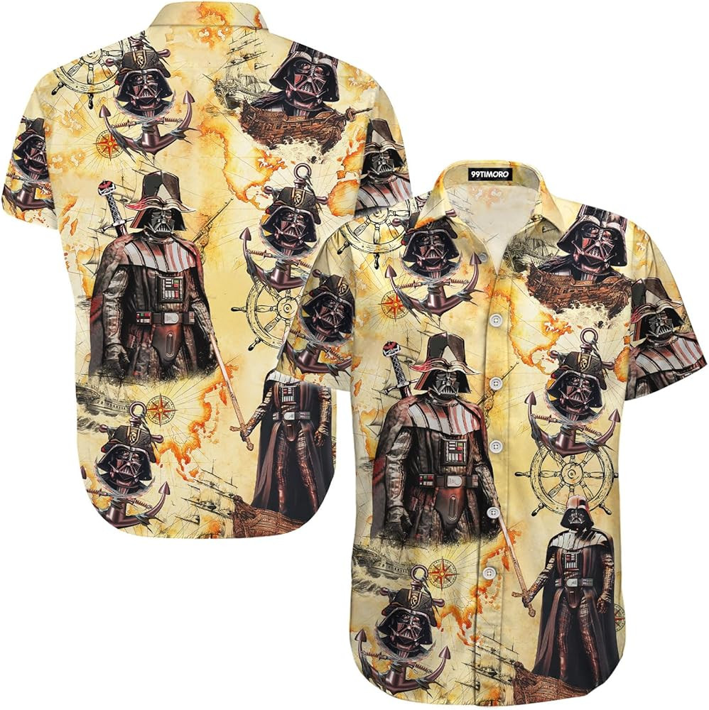 Space Movie Hawaiian Shirt, Warship Button Shirt, Tropical Short Sleeve Shirt | Amazon (US)