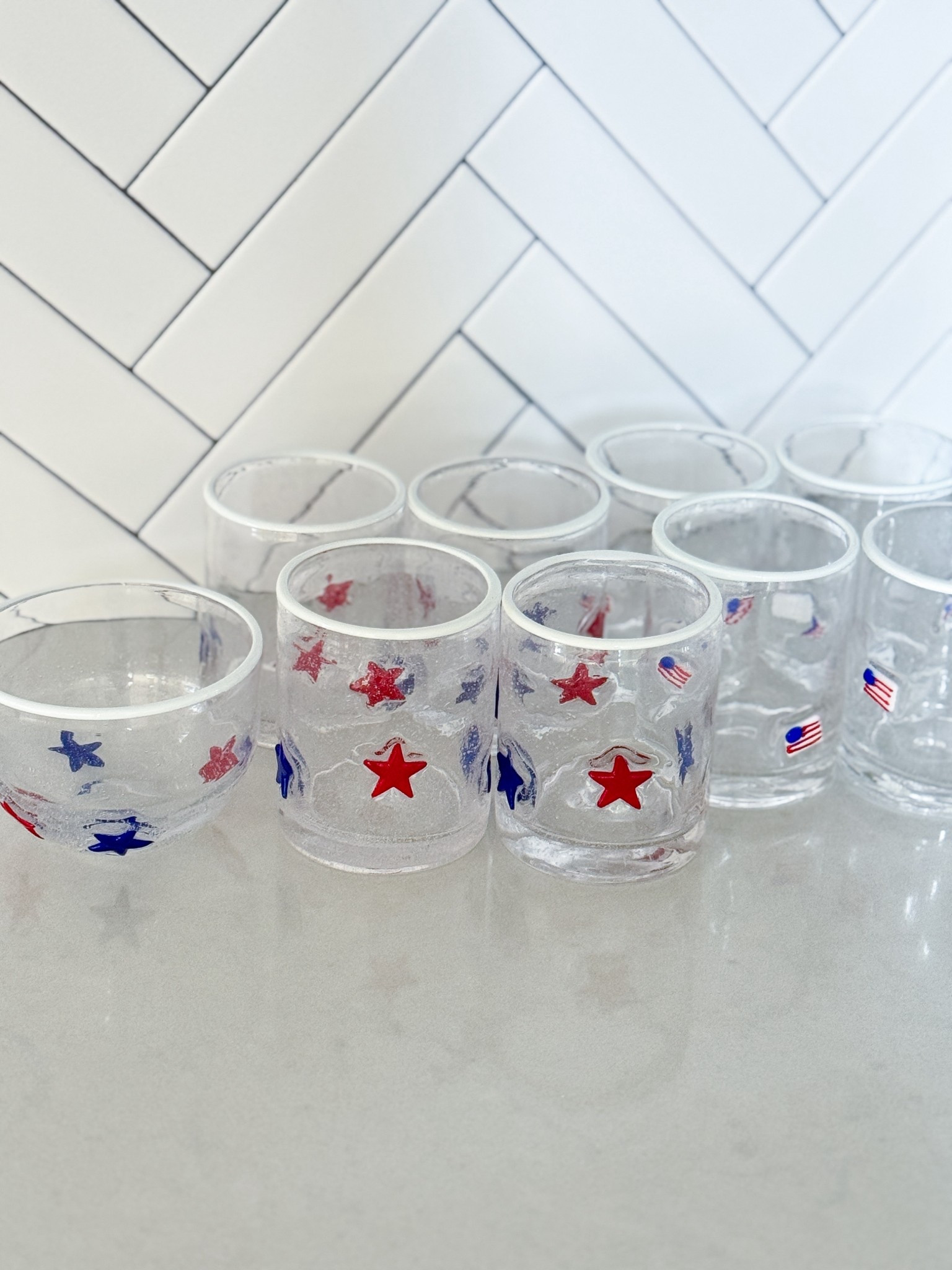 The cutest patriotic icon glasses & bowl (lots of cute styles available). 

patriotic glassware - fourth of july cups - red white blue drinkware - star print glasses - americana kitchen decor - festive summer cups - party drinkware - patriotic entertaining - 4th of july tableware - holiday glass set - summer celebration essentials - american flag cups - patriotic party decor - clear holiday glasses - july fourth party supplies - Pottery Barn 

#LTKSeasonal #LTKHome #LTKSummerEdit