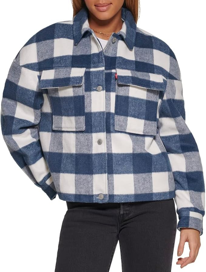 Levi's Women's Wool Blend Shorty Shirt Jacket | Amazon (US)