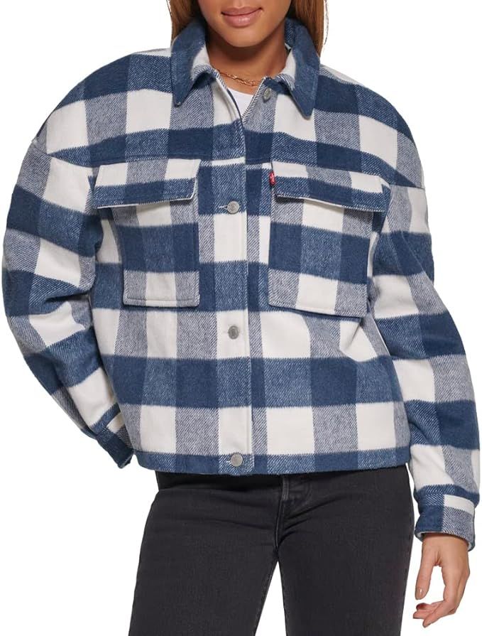 Levi's Women's Wool Blend Shorty Shirt Jacket | Amazon (US)