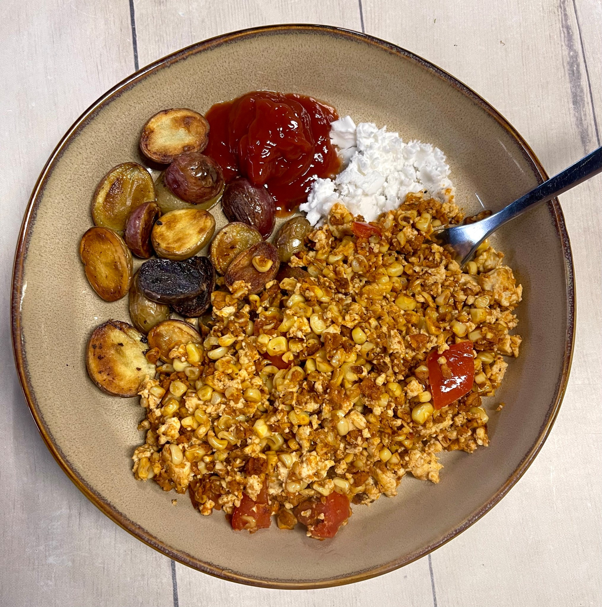 My favorite plate for serving food. This is today’s breakfast tofu scramble with crispy potatoes. This plate set is high quality, a beautiful color and dishwasher safe. 

#LTKHome #LTKGiftGuide #LTKFindsUnder100