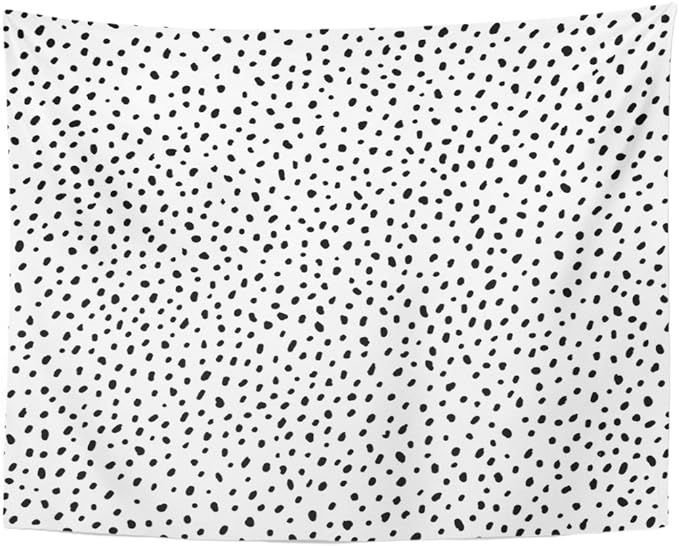 TOMPOP Tapestry Polka Dot Simple Structure Abstract Many Scattered Pieces Black White Home Decor ... | Amazon (US)
