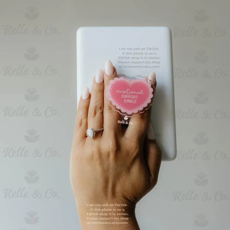 Emotional support MagSafe Kindle Grip | Coquette Heart | Kindle Holder | Kindle Accessories | Pho... | Etsy (US)
