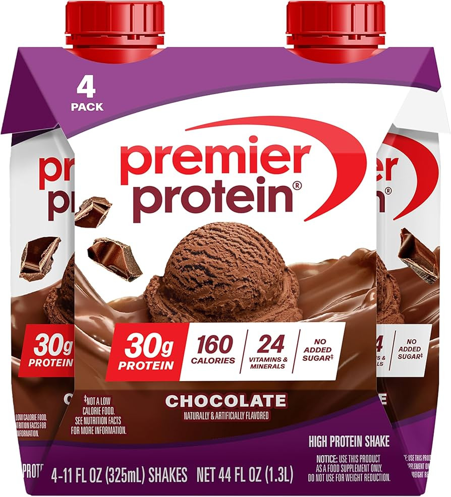 Premier Protein Shake, Chocolate, 30g Protein, No Added Sugar, 24 Vitamins & Minerals to Support ... | Amazon (US)