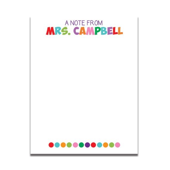 Gifts for Teachers - Personalized Teacher Notepad - Teacher Gift - End of Year Teacher Gift - Rai... | Etsy (US)