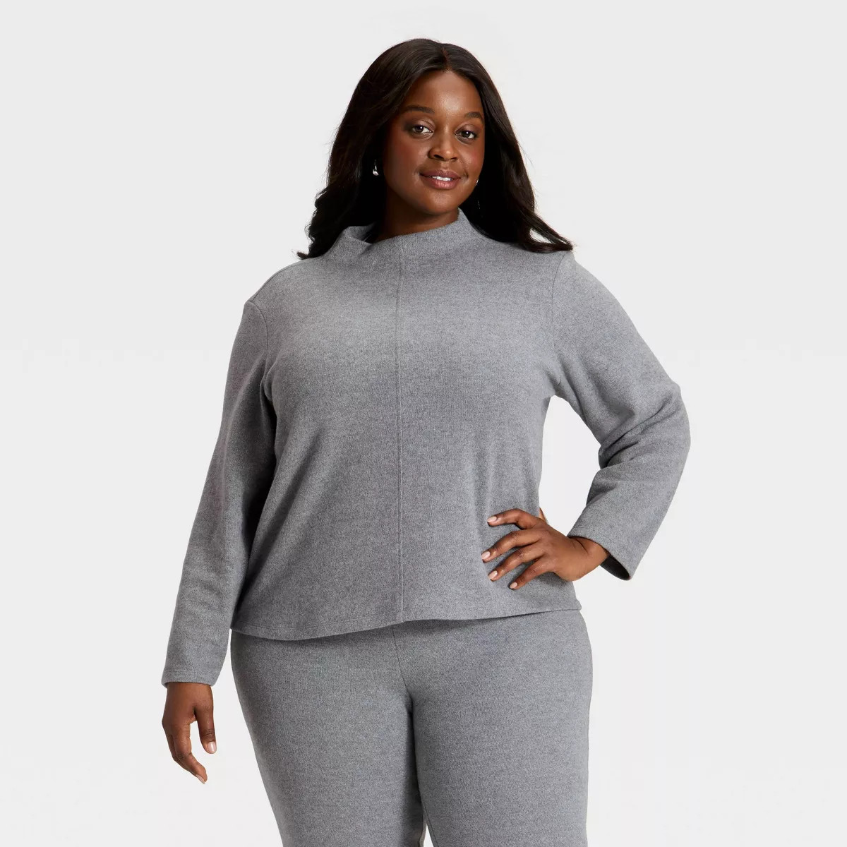 Women's Long Sleeve Brushed Mockneck Top - A New Day™ | Target