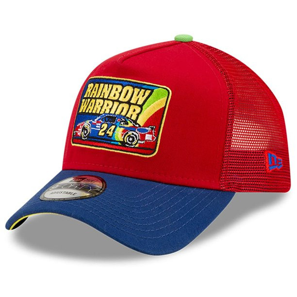 Men's New Era Scarlet/Blue Jeff Gordon Legends 9FORTY A-Frame Adjustable Trucker Hat - Walmart.co... | Walmart (US)
