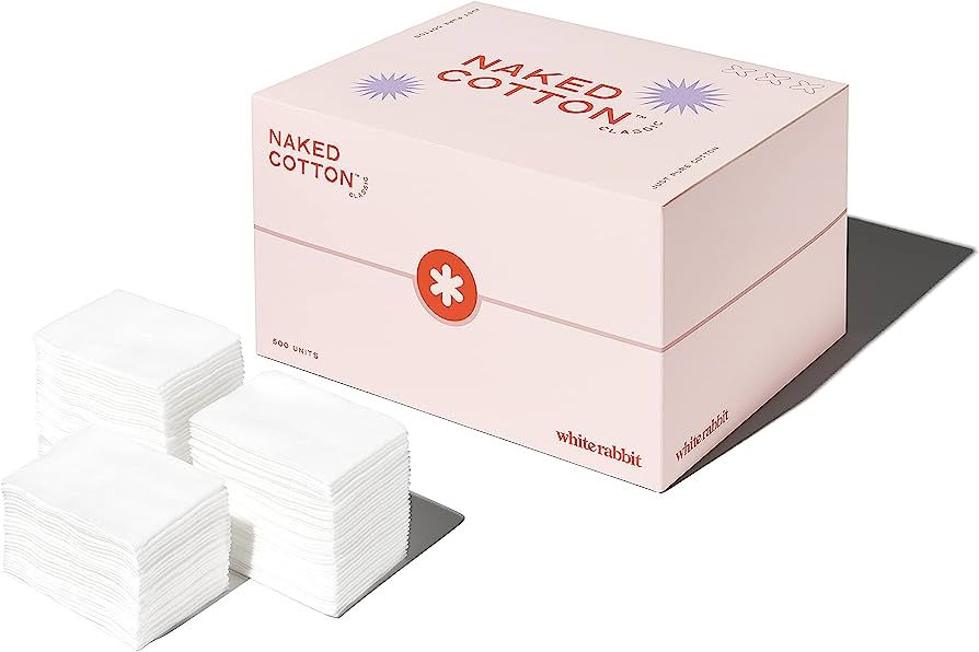 White Rabbit Cotton Pads for Face 500 Count - Premium 100% Cotton - Classic Perfect for DIY Toner... | Amazon (US)
