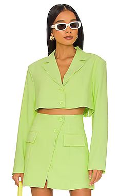 WeWoreWhat Cropped Blazer in Sharp Green from Revolve.com | Revolve Clothing (Global)