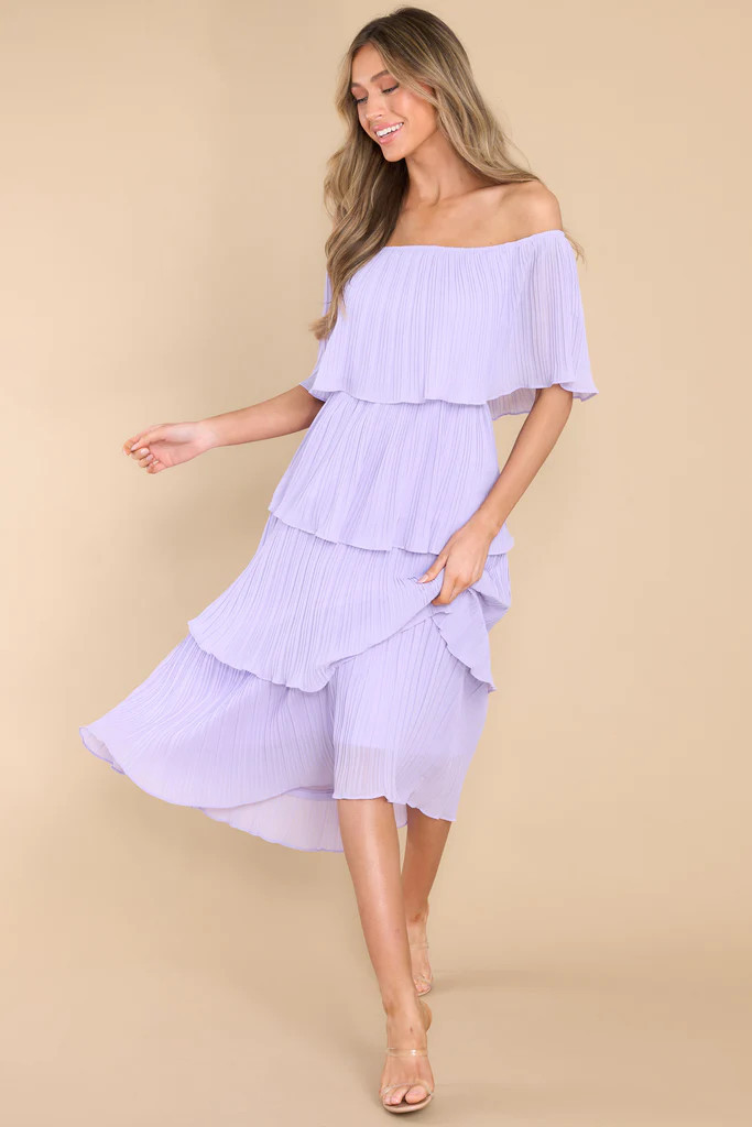 See It Happen Light Lilac Midi Dress | Red Dress 