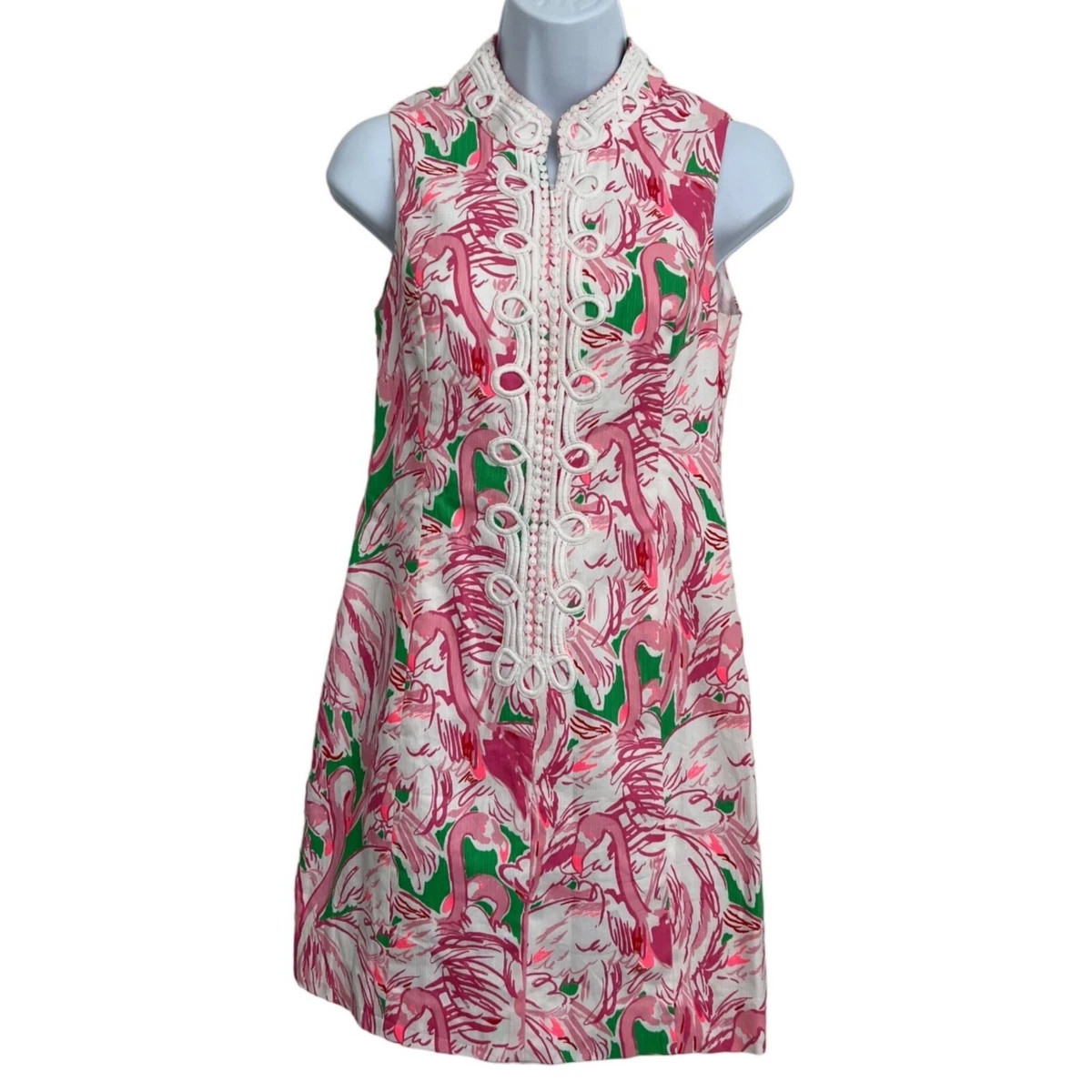 Lilly Pulitzer Alexa Shift Dress Pink Colony Flamingo Sleeveless Cotton Size 2  | eBay | eBay US