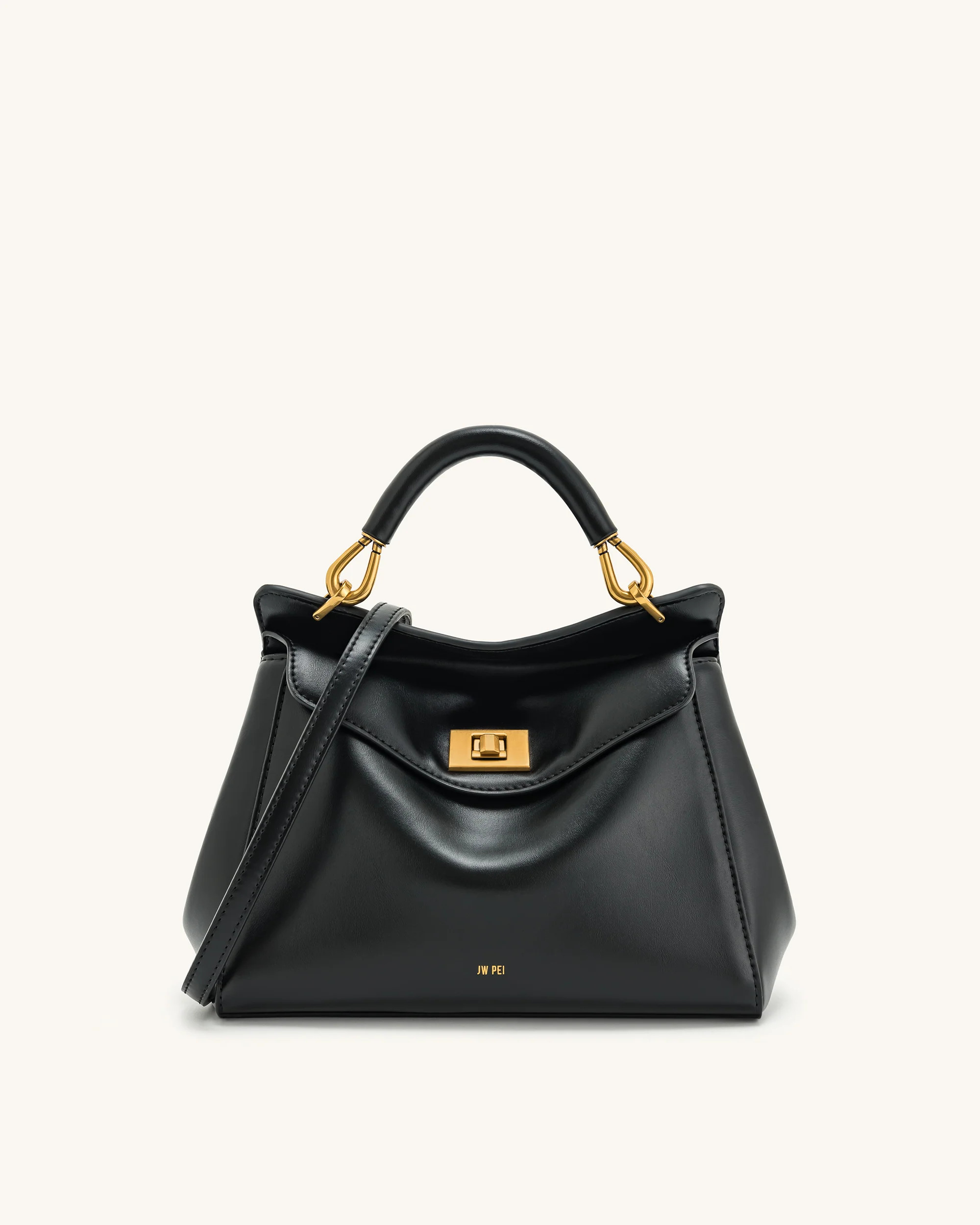 Lucia Classic Top Handbag - Black | JW PEI US