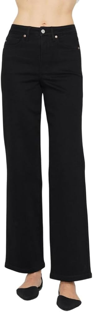 Judy Blue High Waist Tummy Control Classic Straight Jeans Comfortable Stretch Jeans Cotton Pant -... | Amazon (US)