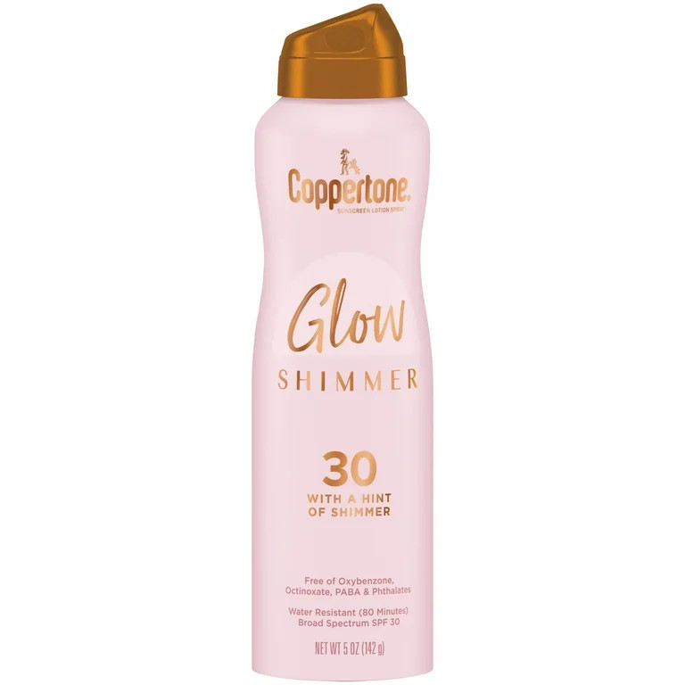 Coppertone Glow with Shimmer Spray Sunscreen, SPF 30 Sunscreen, 5 oz | Walmart (US)