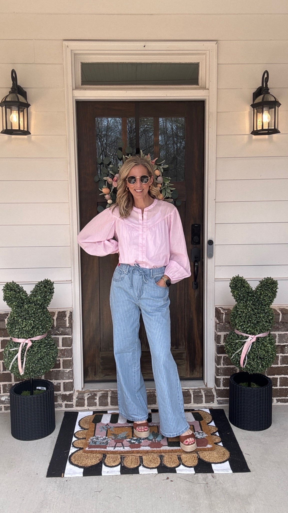 Everything under $30 and perfect for a Friday OOTD. Jeans size extra small pull on elastic waist top one of my favorites size extra small.  